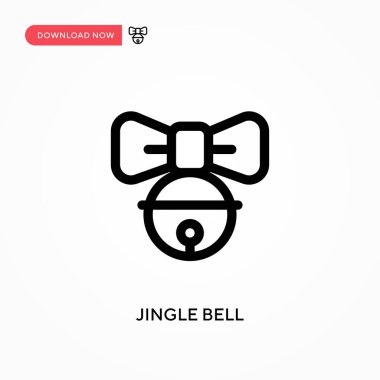 Jingle bell basit vektör simgesi. Web sitesi veya mobil uygulama için modern, basit düz vektör çizimi