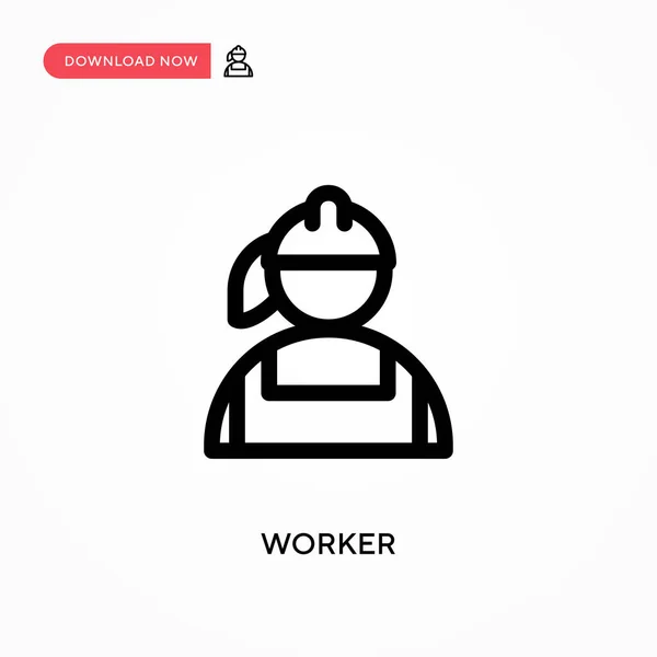 Arbeiter Einfaches Vektor Symbol Moderne Einfache Flache Vektordarstellung Für Website — Stockvektor