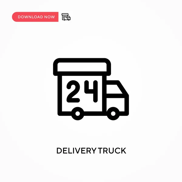 Consegna Camion Semplice Icona Vettoriale Moderna Semplice Illustrazione Vettoriale Piatta — Vettoriale Stock