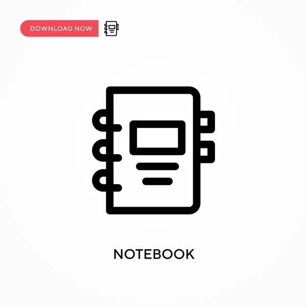 Cuaderno Icono Vector Simple Moderno Simple Ilustración Vector Plano Para — Vector de stock