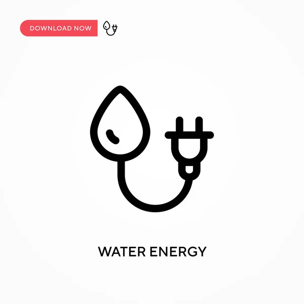 Energía Del Agua Icono Vector Simple Moderno Simple Ilustración Vector — Vector de stock