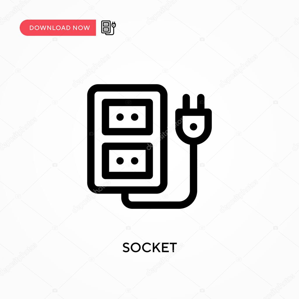 Socket Simple vector icon. Modern, simple flat vector illustration for web site or mobile app