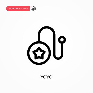 Yoyo Basit vektör simgesi. Web sitesi veya mobil uygulama için modern, basit düz vektör çizimi