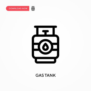 Benzin deposu basit vektör simgesi. Web sitesi veya mobil uygulama için modern, basit düz vektör çizimi