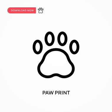 Pençe izi basit vektör simgesi. Web sitesi veya mobil uygulama için modern, basit düz vektör çizimi