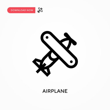 Basit uçak vektör simgesi. Web sitesi veya mobil uygulama için modern, basit düz vektör çizimi