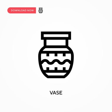Vazo basit vektör simgesi. Web sitesi veya mobil uygulama için modern, basit düz vektör çizimi