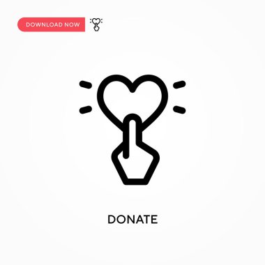 Basit vektör simgesi bağışla. Web sitesi veya mobil uygulama için modern, basit düz vektör çizimi