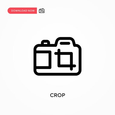 Basit kırpma vektör simgesi. Web sitesi veya mobil uygulama için modern, basit düz vektör çizimi