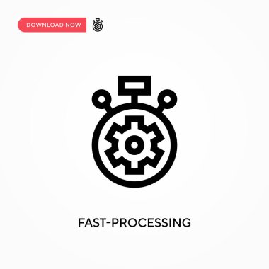 Basit vektör simgesi hızlı işleniyor. Web sitesi veya mobil uygulama için modern, basit düz vektör çizimi