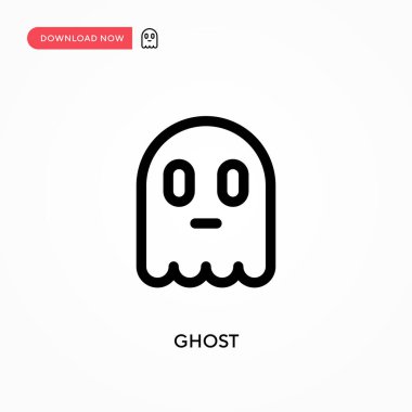Hayalet Basit vektör simgesi. Web sitesi veya mobil uygulama için modern, basit düz vektör çizimi
