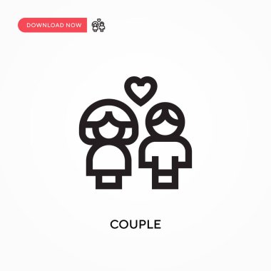 Çift basit vektör simgesi. Web sitesi veya mobil uygulama için modern, basit düz vektör çizimi