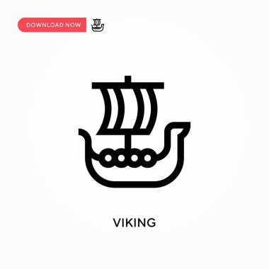 Viking Basit vektör simgesi. Web sitesi veya mobil uygulama için modern, basit düz vektör çizimi