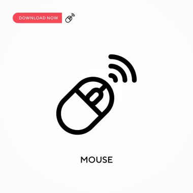 Fare Basit vektör simgesi. Web sitesi veya mobil uygulama için modern, basit düz vektör çizimi