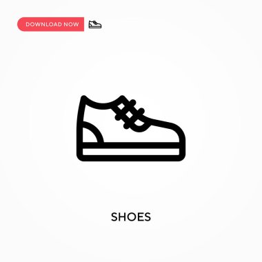 Ayakkabı Basit vektör simgesi. Web sitesi veya mobil uygulama için modern, basit düz vektör çizimi