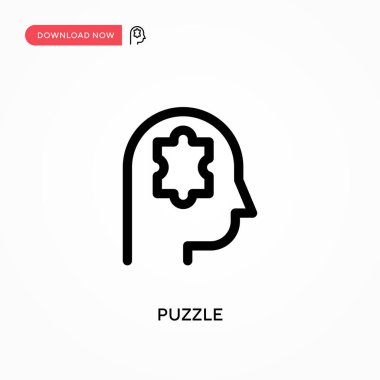 Bulmaca Basit vektör simgesi. Web sitesi veya mobil uygulama için modern, basit düz vektör çizimi