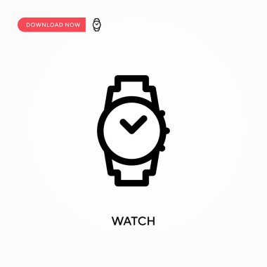 Basit vektör simgesini izle. Web sitesi veya mobil uygulama için modern, basit düz vektör çizimi