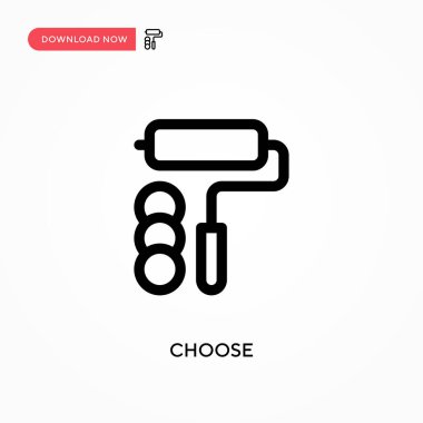 Basit vektör simgesi seçin. Web sitesi veya mobil uygulama için modern, basit düz vektör çizimi