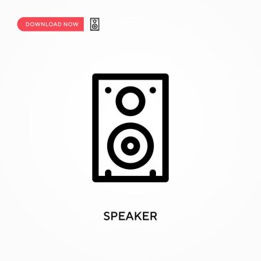 Sözcü Basit vektör simgesi. Web sitesi veya mobil uygulama için modern, basit düz vektör çizimi