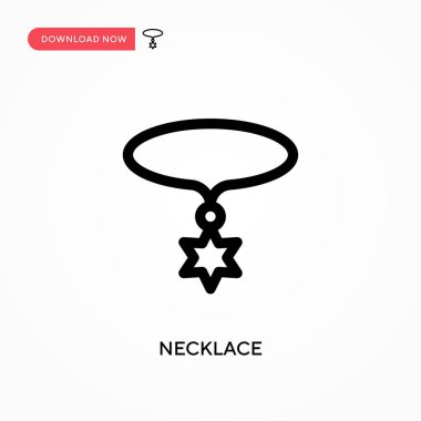 Kolye basit vektör simgesi. Web sitesi veya mobil uygulama için modern, basit düz vektör çizimi