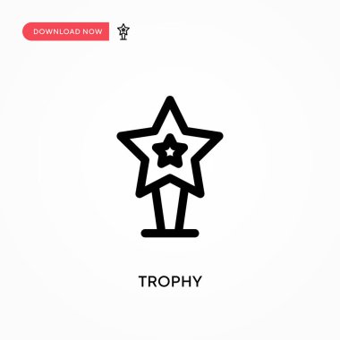 Kupa basit vektör simgesi. Web sitesi veya mobil uygulama için modern, basit düz vektör çizimi