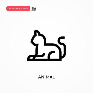 Hayvan basit vektör simgesi. Web sitesi veya mobil uygulama için modern, basit düz vektör çizimi