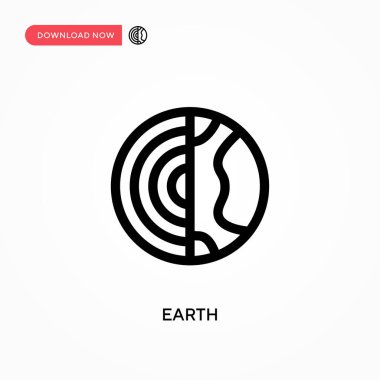 Dünya basit vektör simgesi. Web sitesi veya mobil uygulama için modern, basit düz vektör çizimi