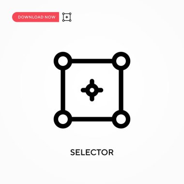 Seçici Basit vektör simgesi. Web sitesi veya mobil uygulama için modern, basit düz vektör çizimi