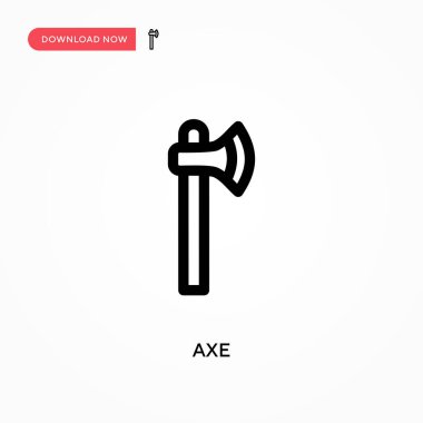 Axe Basit vektör simgesi. Web sitesi veya mobil uygulama için modern, basit düz vektör çizimi