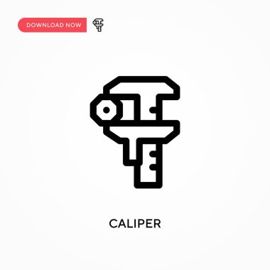 Kaliper Basit vektör simgesi. Web sitesi veya mobil uygulama için modern, basit düz vektör çizimi