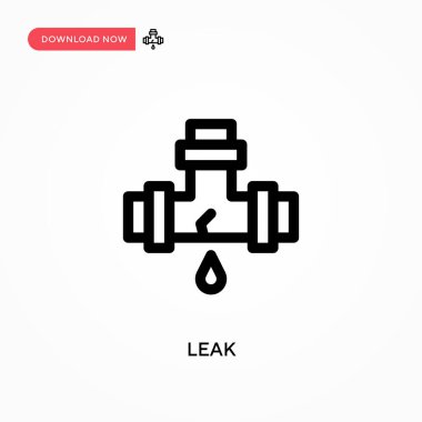 Sızdıran basit vektör simgesi. Web sitesi veya mobil uygulama için modern, basit düz vektör çizimi