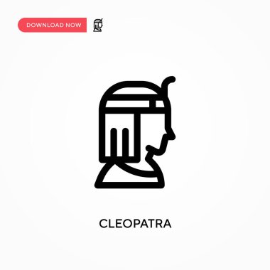 Kleopatra Basit vektör simgesi. Web sitesi veya mobil uygulama için modern, basit düz vektör çizimi
