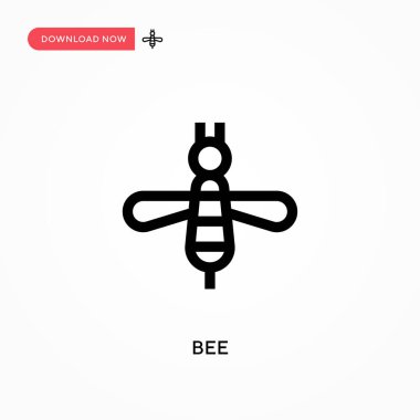 Arı Basit vektör simgesi. Web sitesi veya mobil uygulama için modern, basit düz vektör çizimi