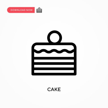 Kek basit vektör simgesi. Web sitesi veya mobil uygulama için modern, basit düz vektör çizimi