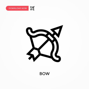 Basit yay vektör simgesi. Web sitesi veya mobil uygulama için modern, basit düz vektör çizimi