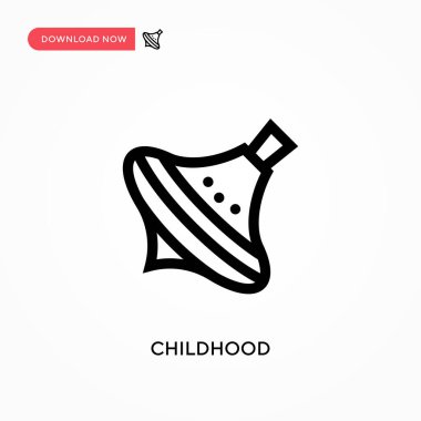 Çocukluk basit vektör simgesi. Web sitesi veya mobil uygulama için modern, basit düz vektör çizimi