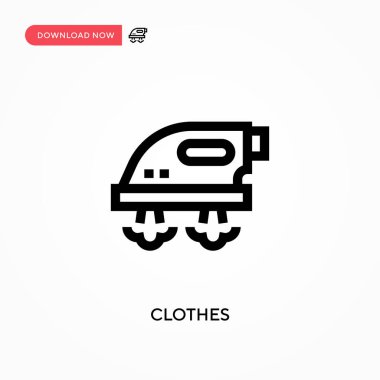 Giysiler basit vektör simgesi. Web sitesi veya mobil uygulama için modern, basit düz vektör çizimi