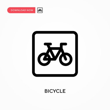 Basit bisiklet vektör simgesi. Web sitesi veya mobil uygulama için modern, basit düz vektör çizimi