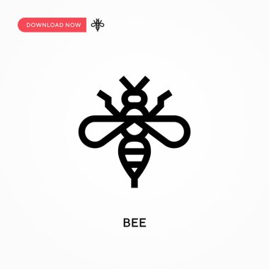 Arı Basit vektör simgesi. Web sitesi veya mobil uygulama için modern, basit düz vektör çizimi