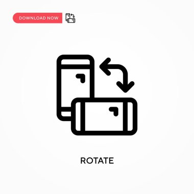 Basit vektör simgesini döndür. Web sitesi veya mobil uygulama için modern, basit düz vektör çizimi