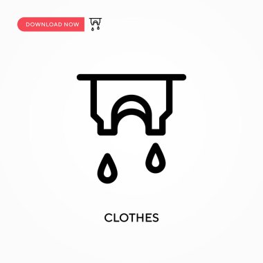 Giysiler basit vektör simgesi. Web sitesi veya mobil uygulama için modern, basit düz vektör çizimi