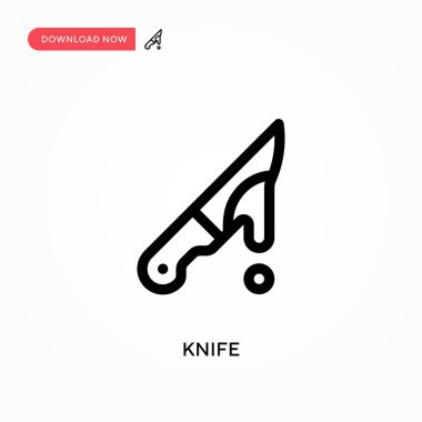 Bıçak Basit vektör simgesi. Web sitesi veya mobil uygulama için modern, basit düz vektör çizimi