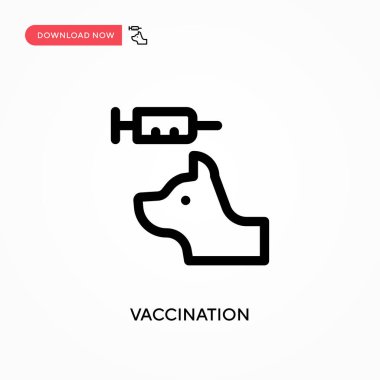 Aşılama basit vektör simgesi. Web sitesi veya mobil uygulama için modern, basit düz vektör çizimi