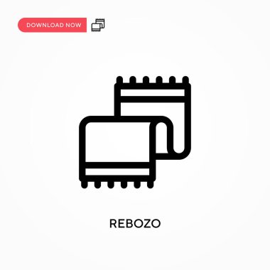 Rebozo Basit vektör simgesi. Web sitesi veya mobil uygulama için modern, basit düz vektör çizimi
