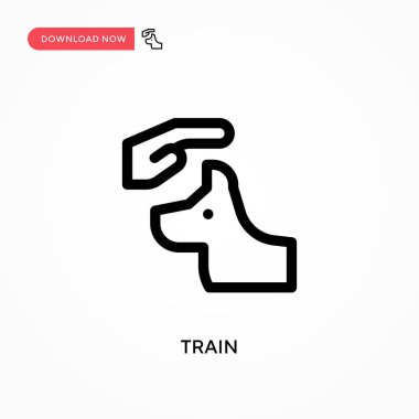 Basit Tren vektör simgesi. Web sitesi veya mobil uygulama için modern, basit düz vektör çizimi