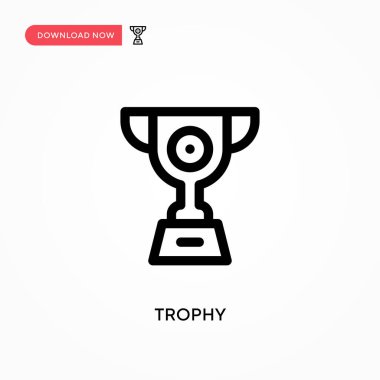 Kupa basit vektör simgesi. Web sitesi veya mobil uygulama için modern, basit düz vektör çizimi