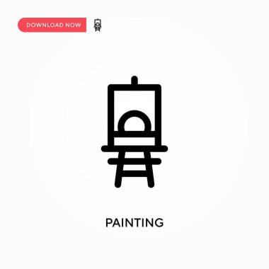 Basit vektör simgesi boyanıyor. Web sitesi veya mobil uygulama için modern, basit düz vektör çizimi