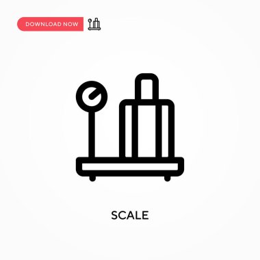 Basit vektör simgesini ölçekle. Web sitesi veya mobil uygulama için modern, basit düz vektör çizimi