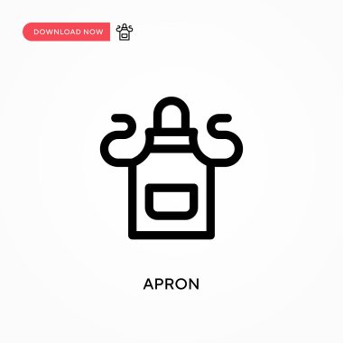 Önlük Basit vektör simgesi. Web sitesi veya mobil uygulama için modern, basit düz vektör çizimi