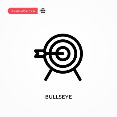 Bullseye Basit vektör simgesi. Web sitesi veya mobil uygulama için modern, basit düz vektör çizimi
